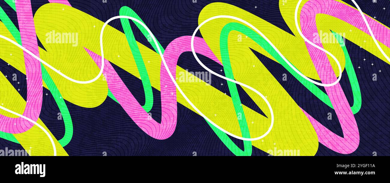 Colorful curved lines concept background Stock Vector Images - Alamy