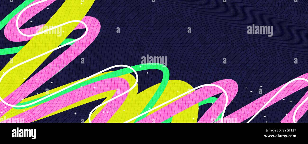 Colorful curved lines concept background Stock Vector Images - Alamy