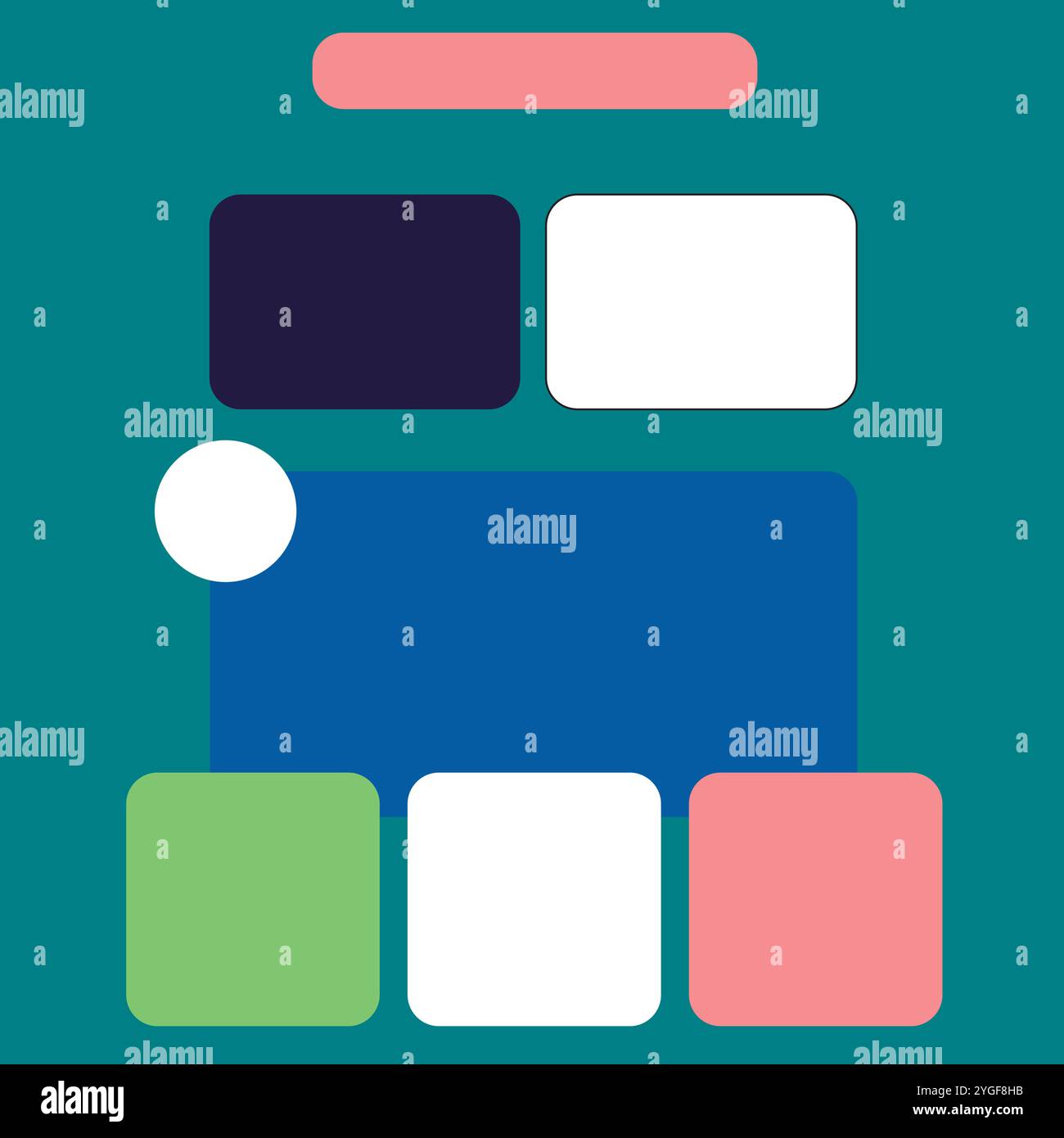Colored square template background with blank space for products and copy space Stock Vector