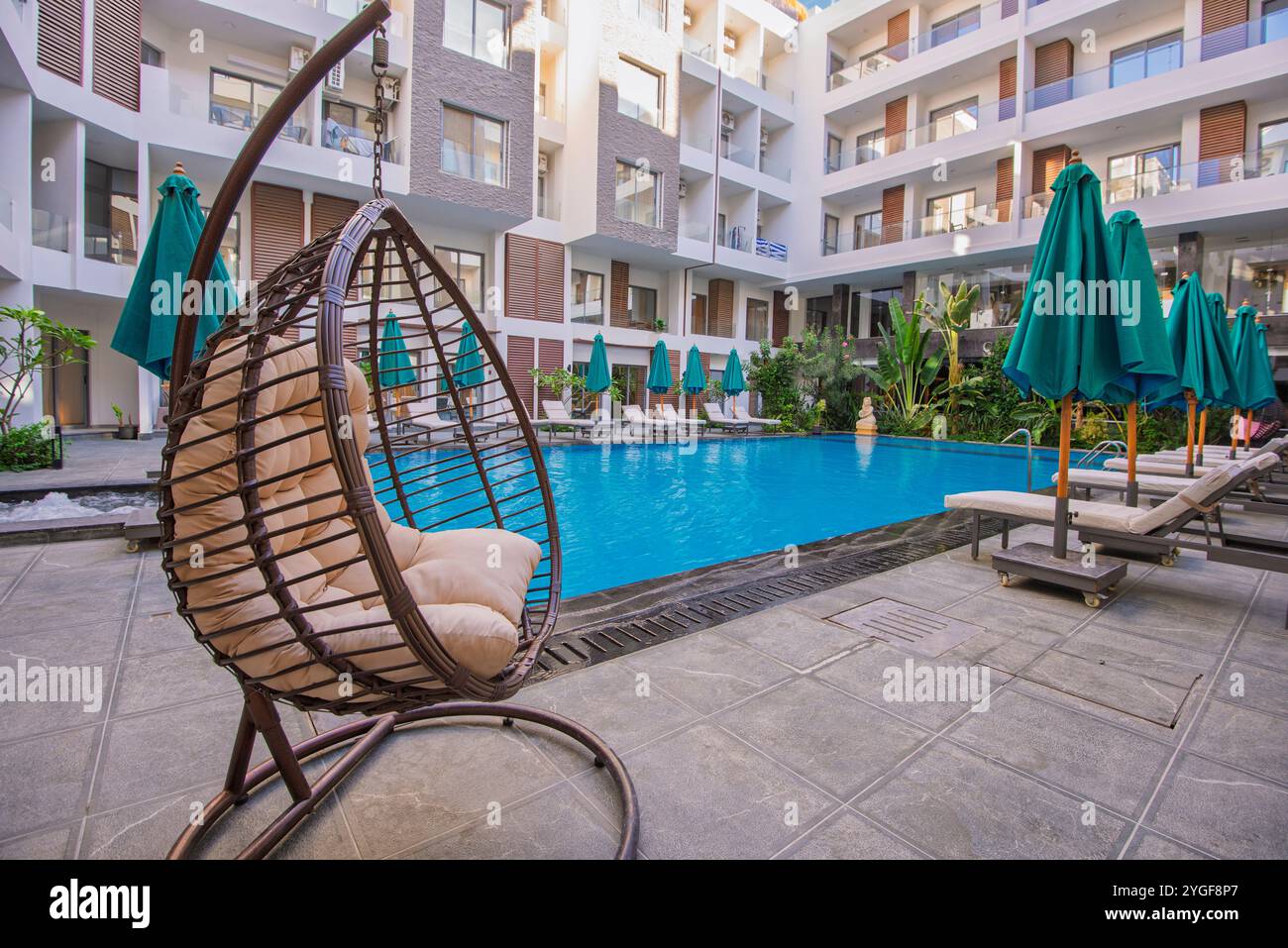 Beautiful luxury apartment building hi-res stock photography and images ... - Pool And Patio Luxury Apartment Building
