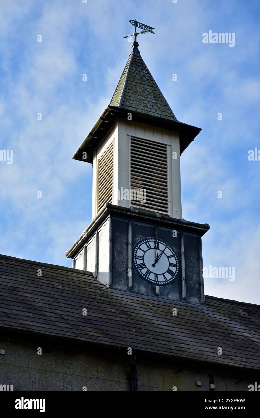 Gracehill, an 18th-century Moravian settlement near Ballymena, is Northern Ireland's first UNESCO Cultural World Heritage site. Here seen is Church cl Stock Photo