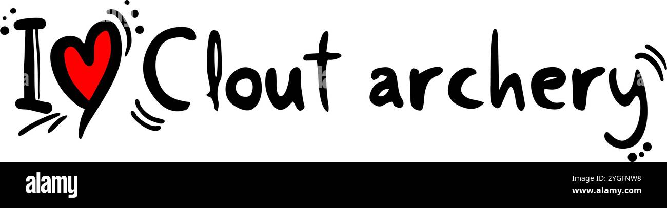 Clout archery love Stock Vector