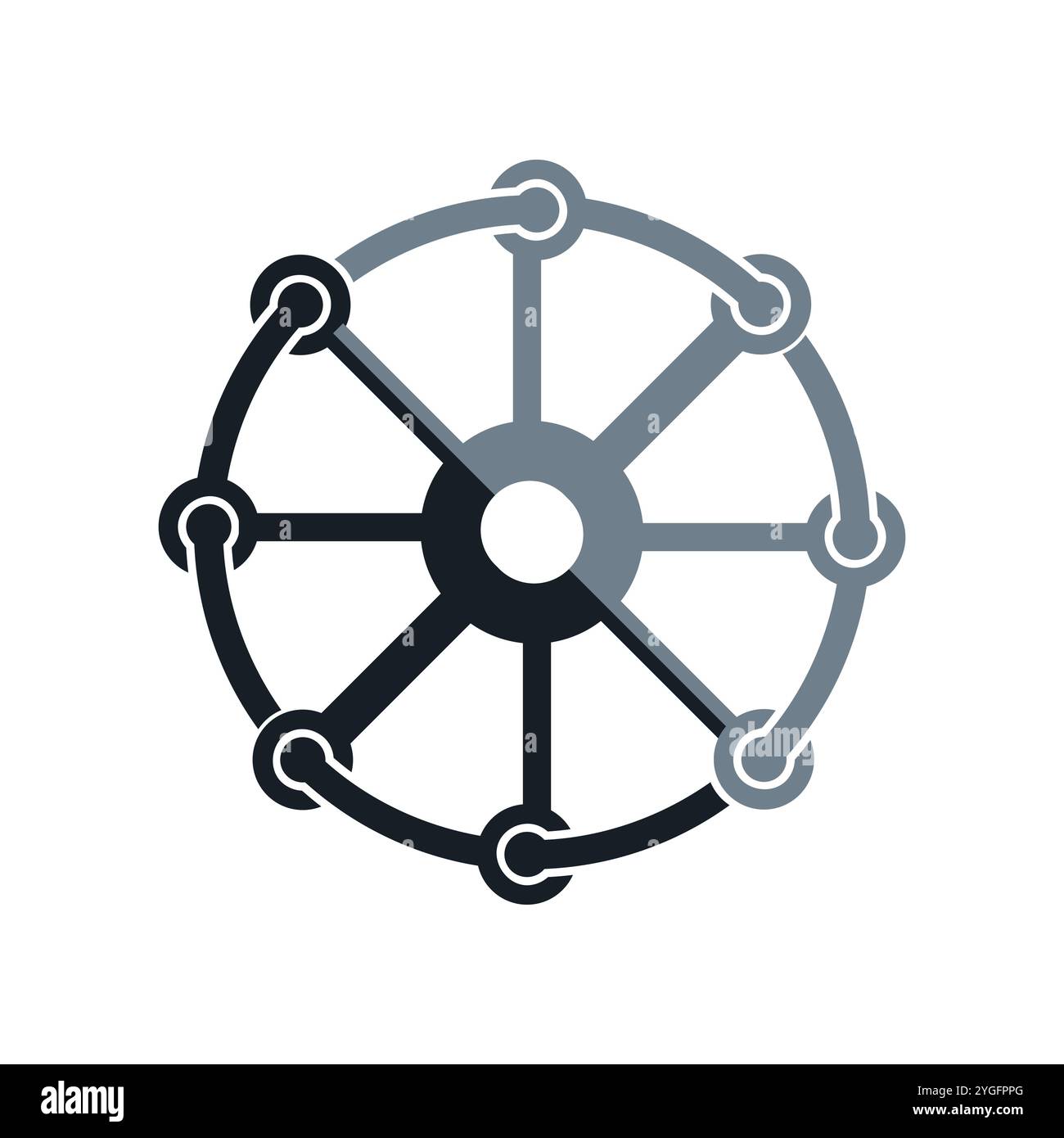 Chain connection circle icon hi-res stock photography and images - Alamy