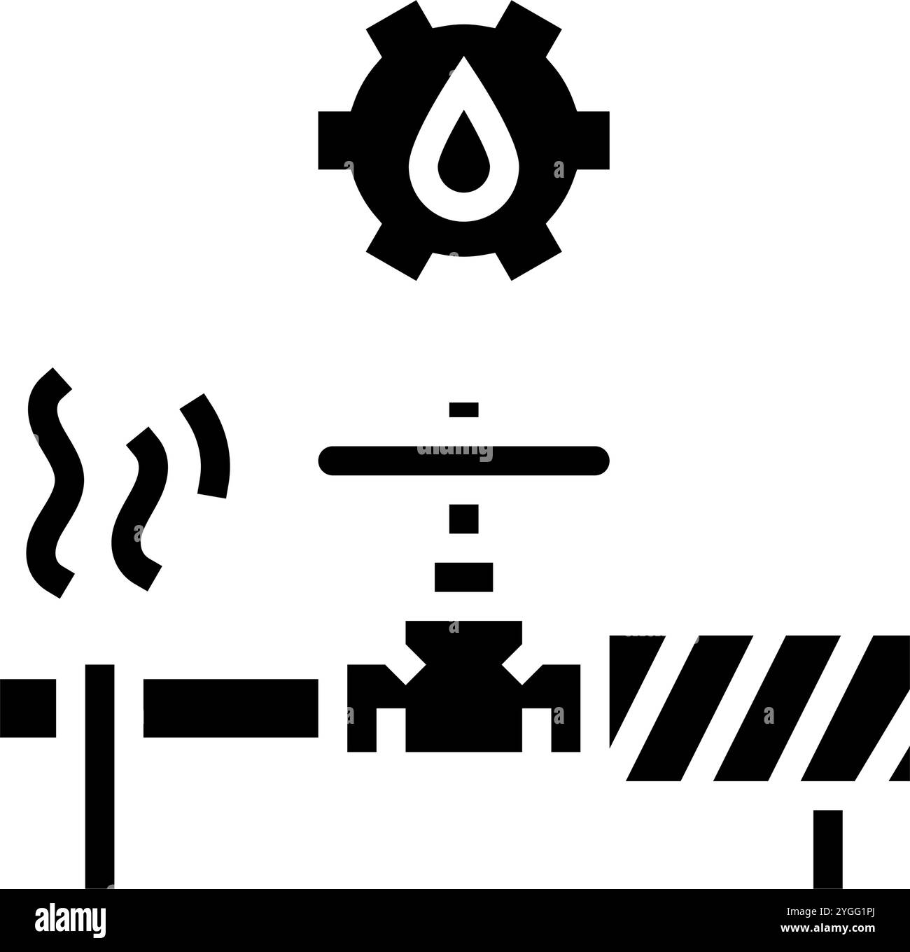 water pipe insulation home maintenance glyph icon vector illustration ...