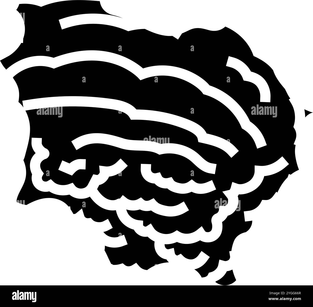 storm cloud spiral hurricane disaster glyph icon vector illustration ...