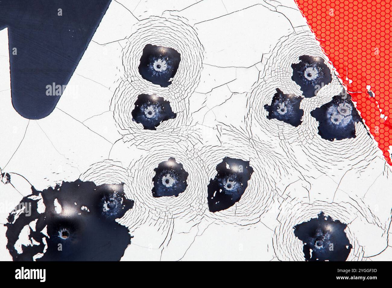 Bullet holes in Sign Post, South Africa Stock Photo - Alamy