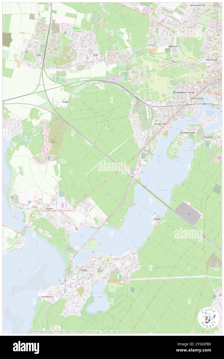 Pirschheide, DE, Germany, Brandenburg, N 52 22' 30'', N 13 0' 7'', map, Cartascapes Map published in 2024. Explore Cartascapes, a map revealing Earth's diverse landscapes, cultures, and ecosystems. Journey through time and space, discovering the interconnectedness of our planet's past, present, and future. Stock Photo