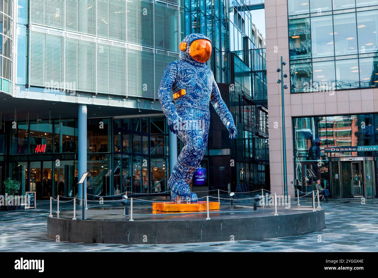 Sculpture of the astronaut (Spaceman), Oslo, Norway Stock Photo