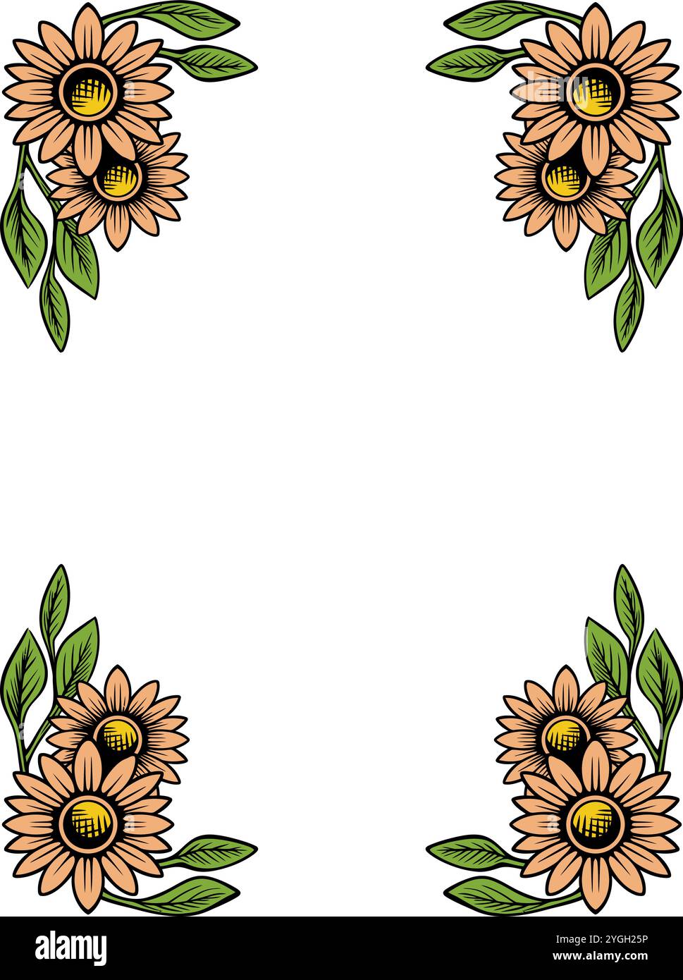 floral frame vector decoration Stock Vector Image & Art - Alamy