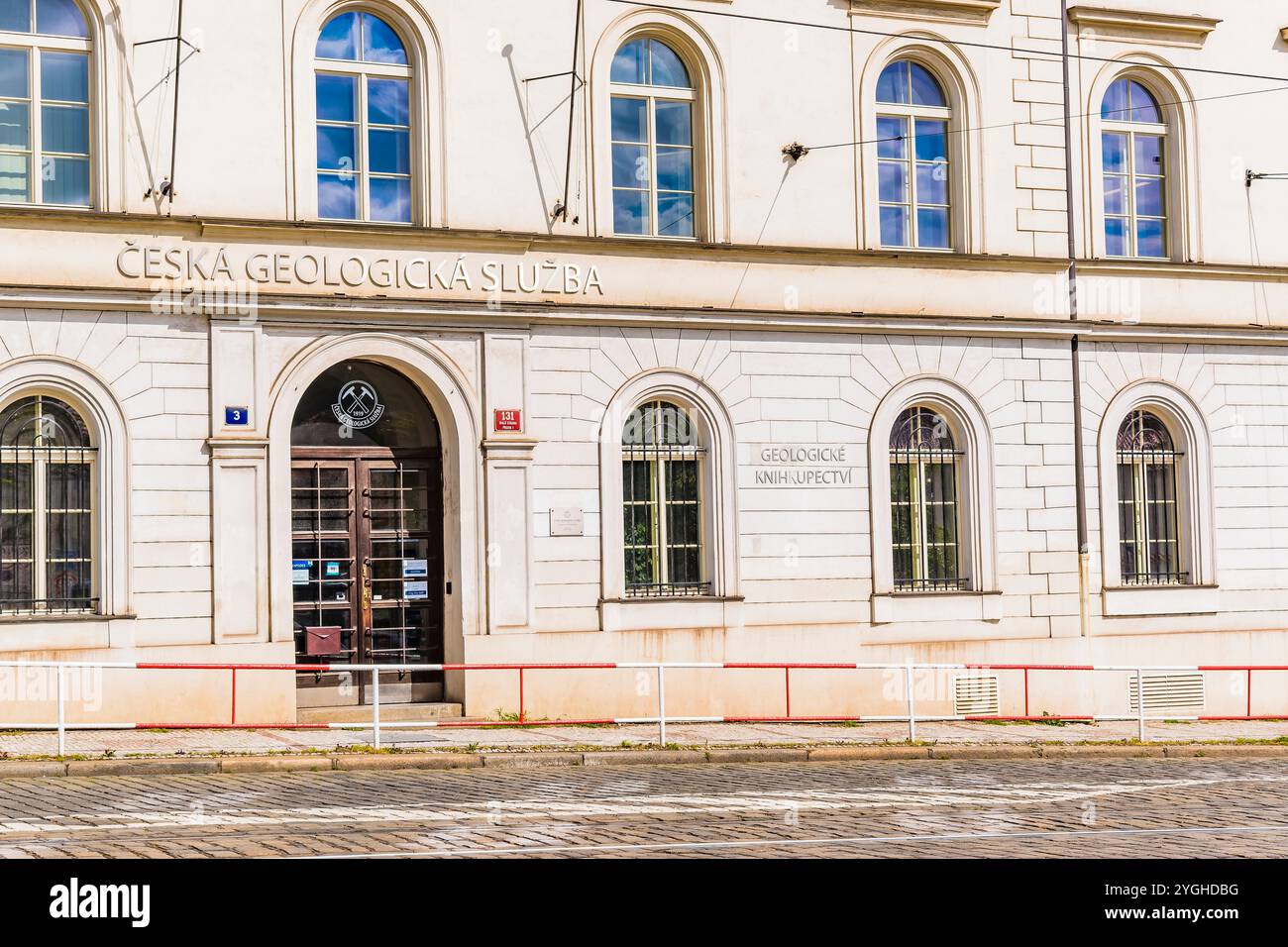 Building of Czech Geological Survey, whose history dates back to 1919, is to provide the state geological service for the Czech Republic. Prague, Czec Stock Photo