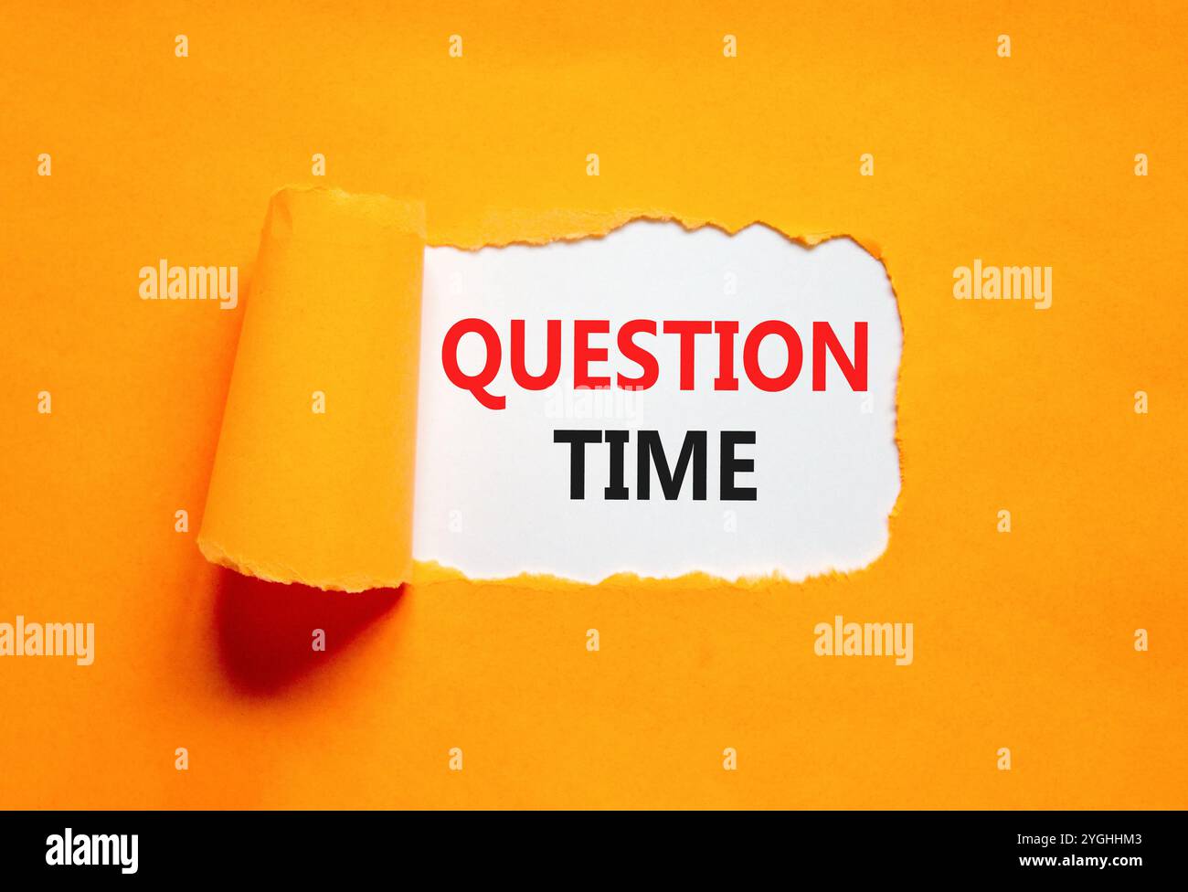 Question time symbol. Concept words Question time on beautiful white ...