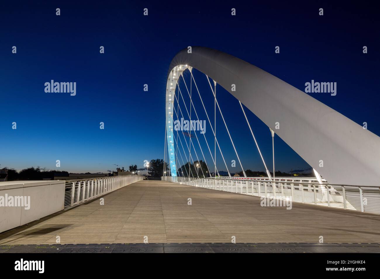 Alessandria - The Cittadella Bridge by architect Richard Meier & Partners. Stock Photo