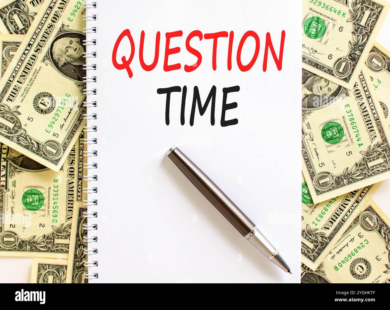 Question time symbol. Concept words Question time on beautiful white ...