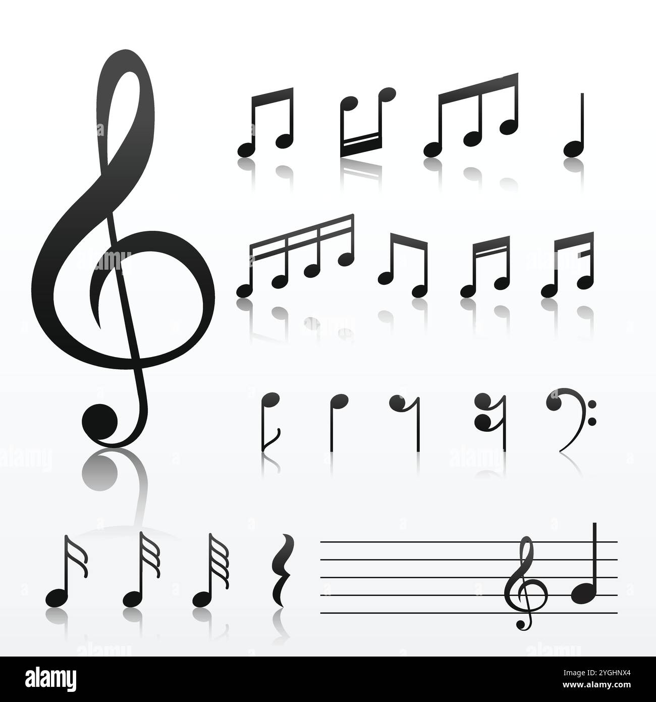 collection of music note symbols Stock Vector Image & Art - Alamy