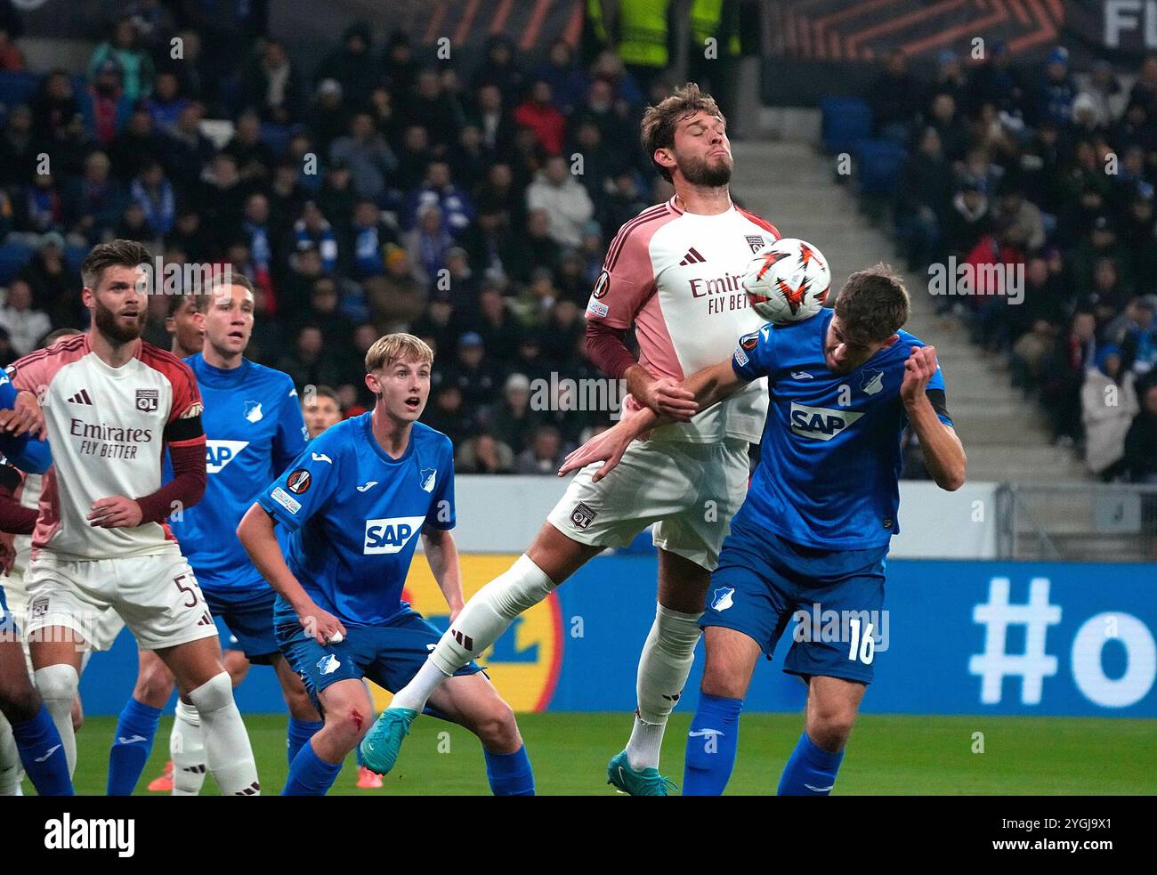 Sinsheim nov prezero arena sinsheim europa league tsg hoffenheim vs olympique lyon in the tanner tessmann lyon anton stach ho Sinsheim nov prezero arena sinsheim europa league tsg hoffenheim vs olympique lyon in the tanner tessmann lyon anton stach ho