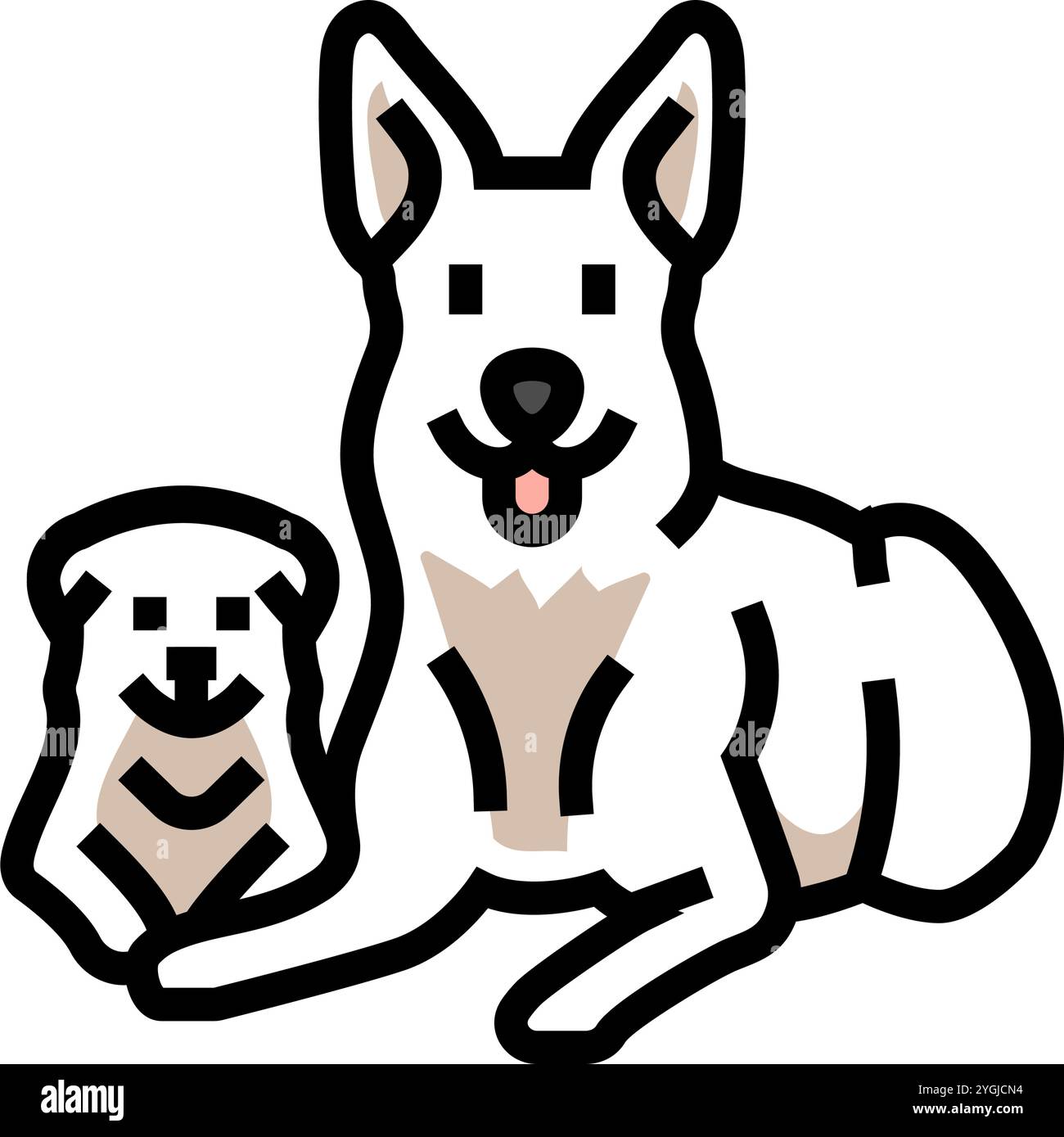puppies dog color icon vector illustration Stock Vector Image & Art - Alamy
