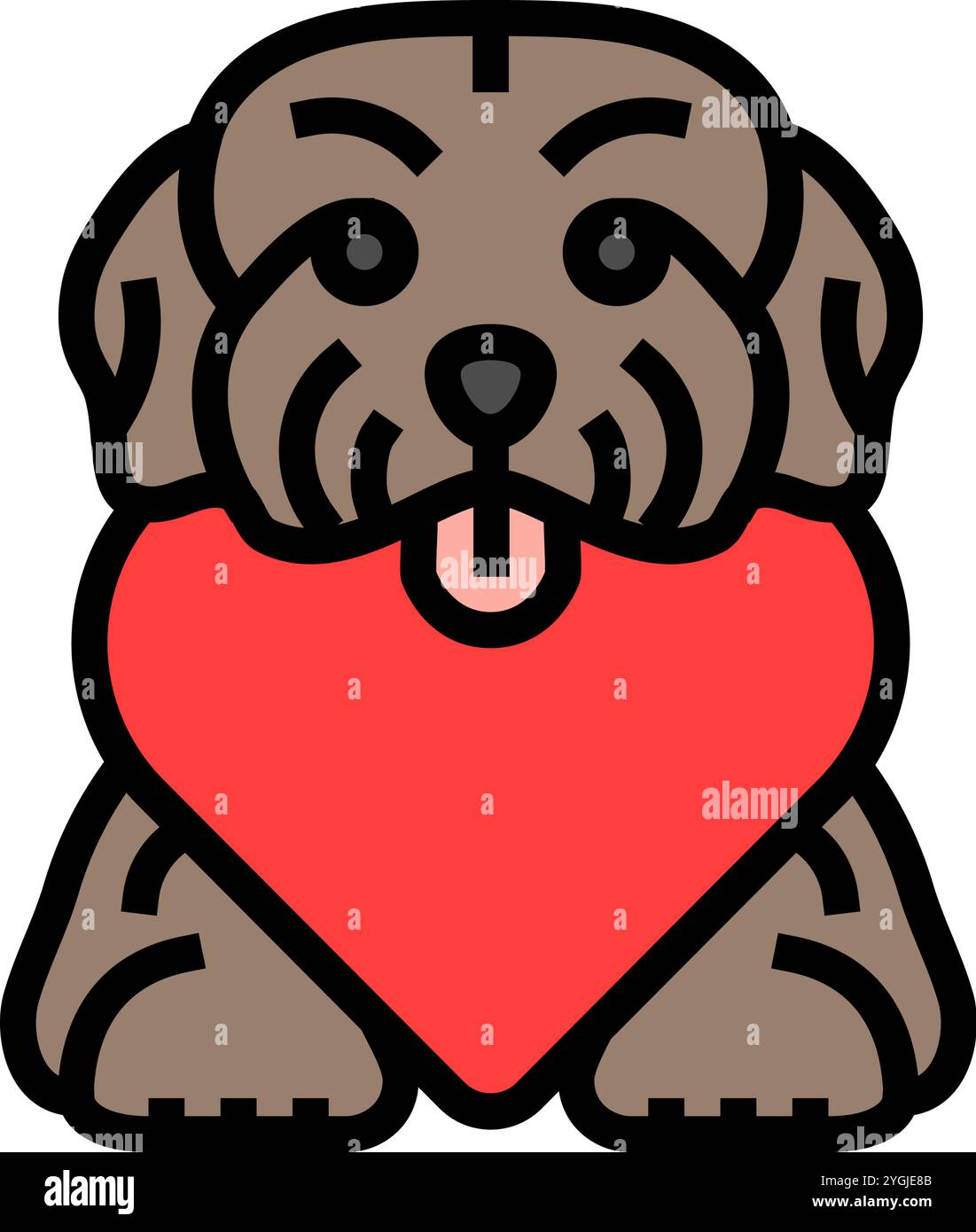 heart dog color icon vector illustration Stock Vector Image & Art - Alamy