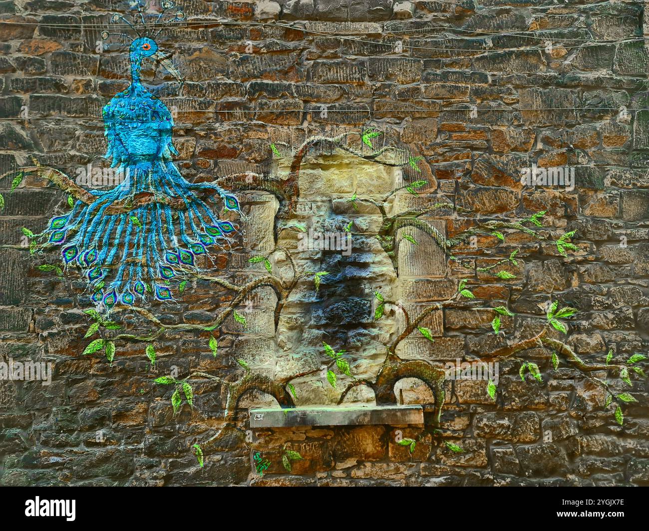 painted house wall, Germany Stock Photo