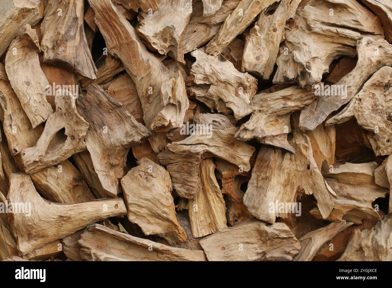 wood scraps as a whimsical image, Germany Stock Photo