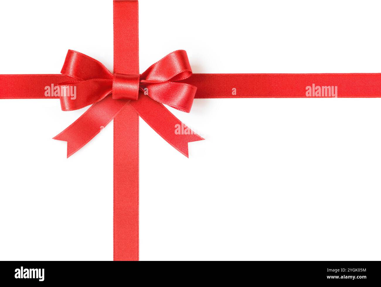 Red ribbon bow isolated on white background Stock Photo - Alamy