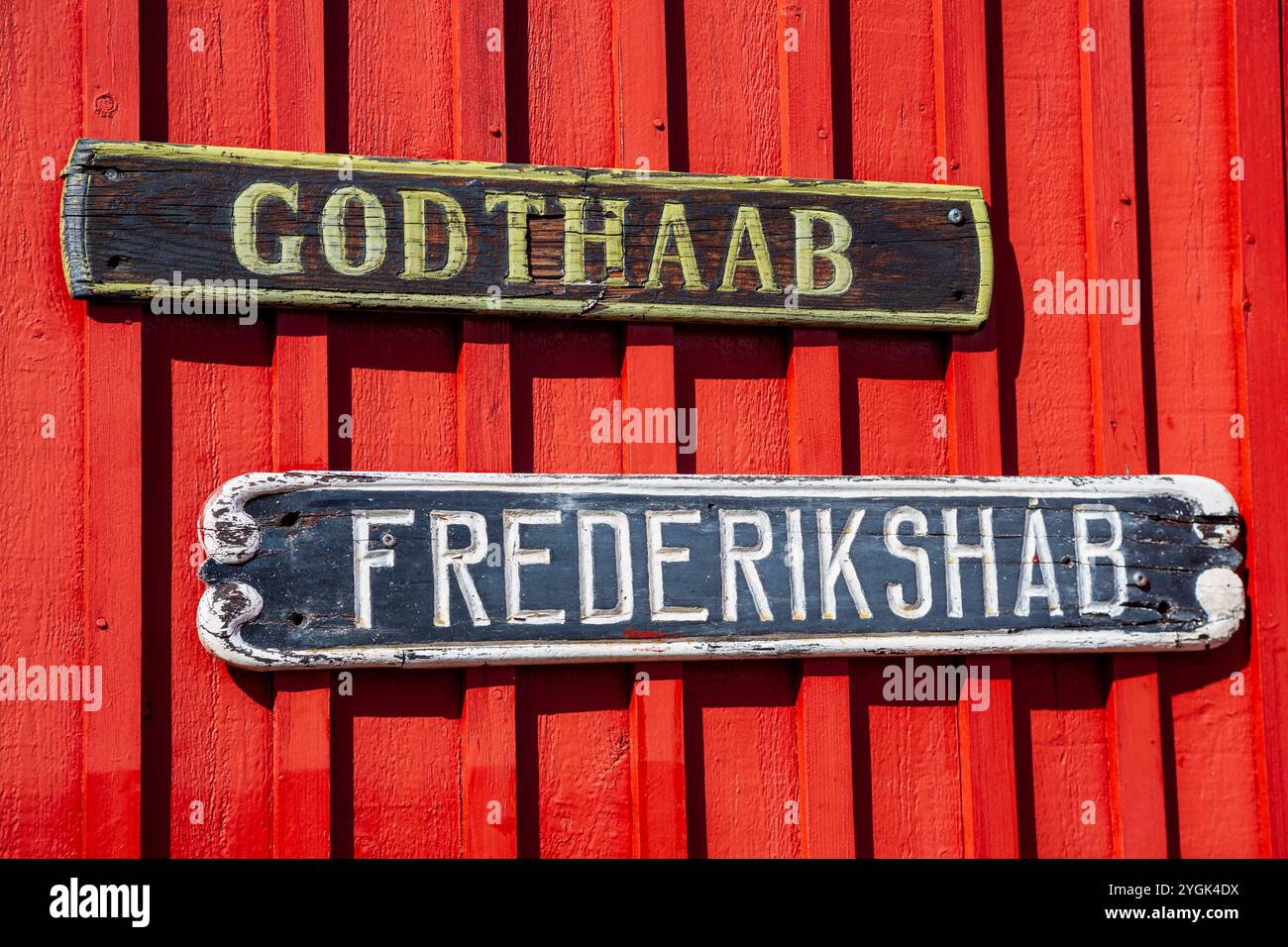 Restaurant in the commercial port, Nuuk, Sermersooq Municipality, Greenland, Kingdom of Denmark Stock Photo