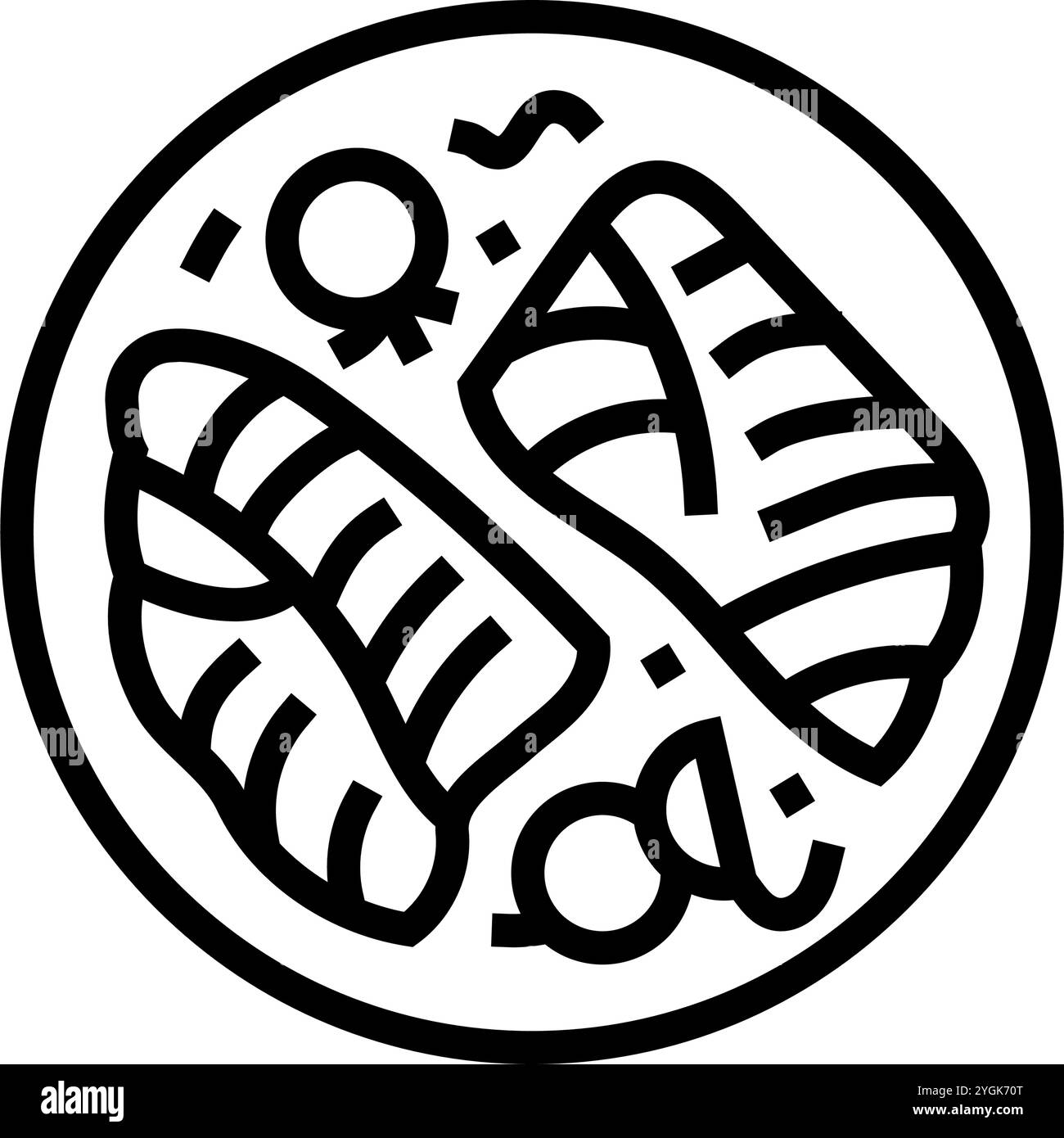 baked cod fish line icon vector illustration Stock Vector Image & Art ...