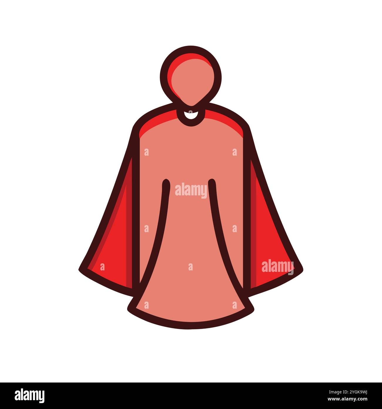 simple vector illustration of a cape , in a simple and clean style, for ...
