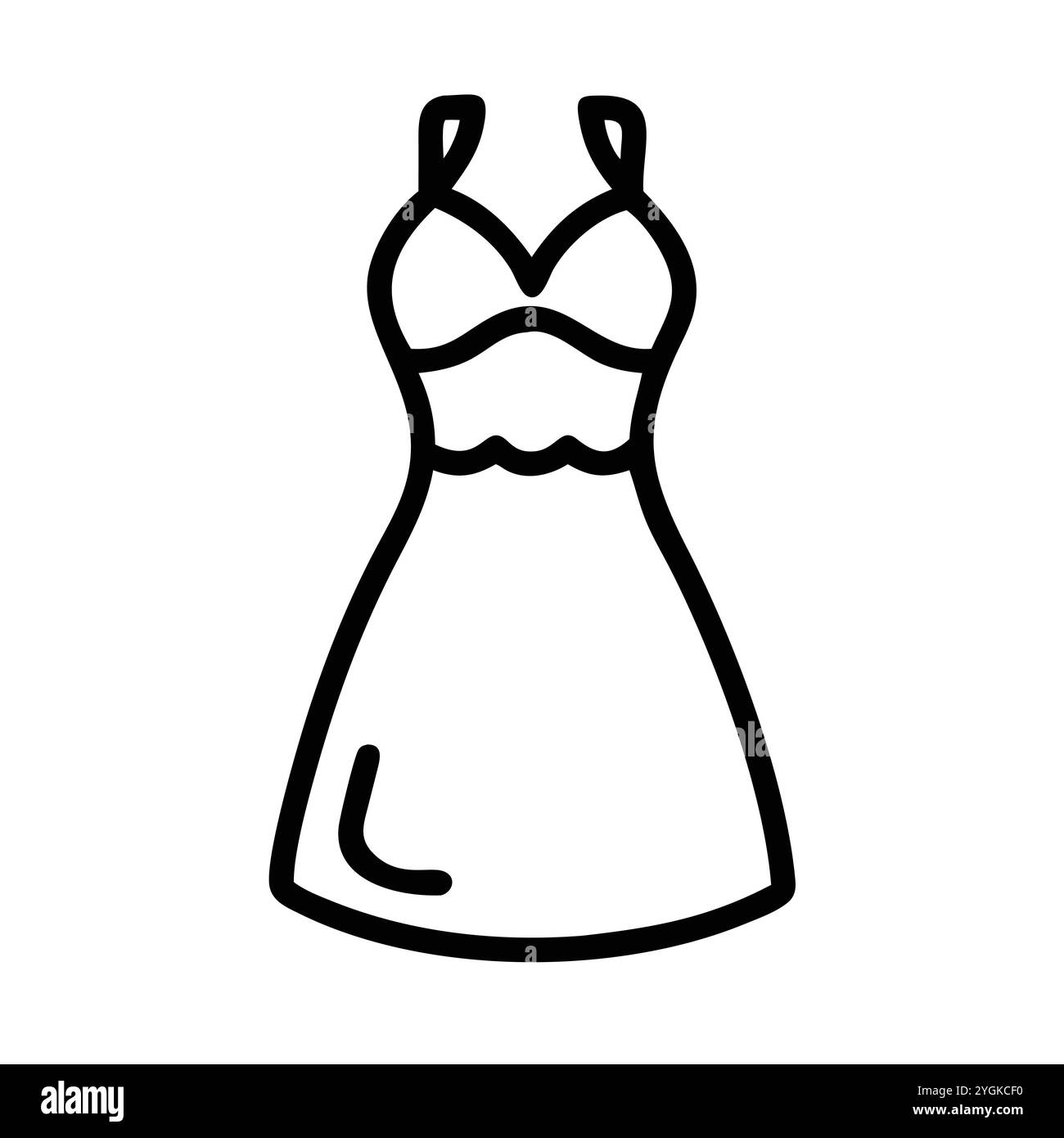 simple vector illustration of a halter dress , in a simple and clean ...