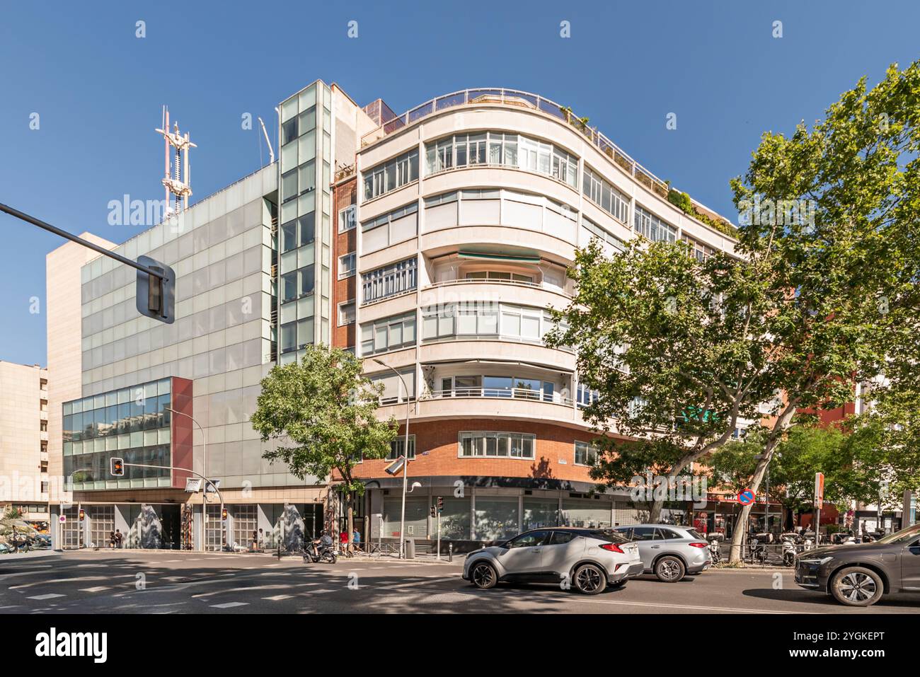 Residential building facades can feature different shapes, patterns ...