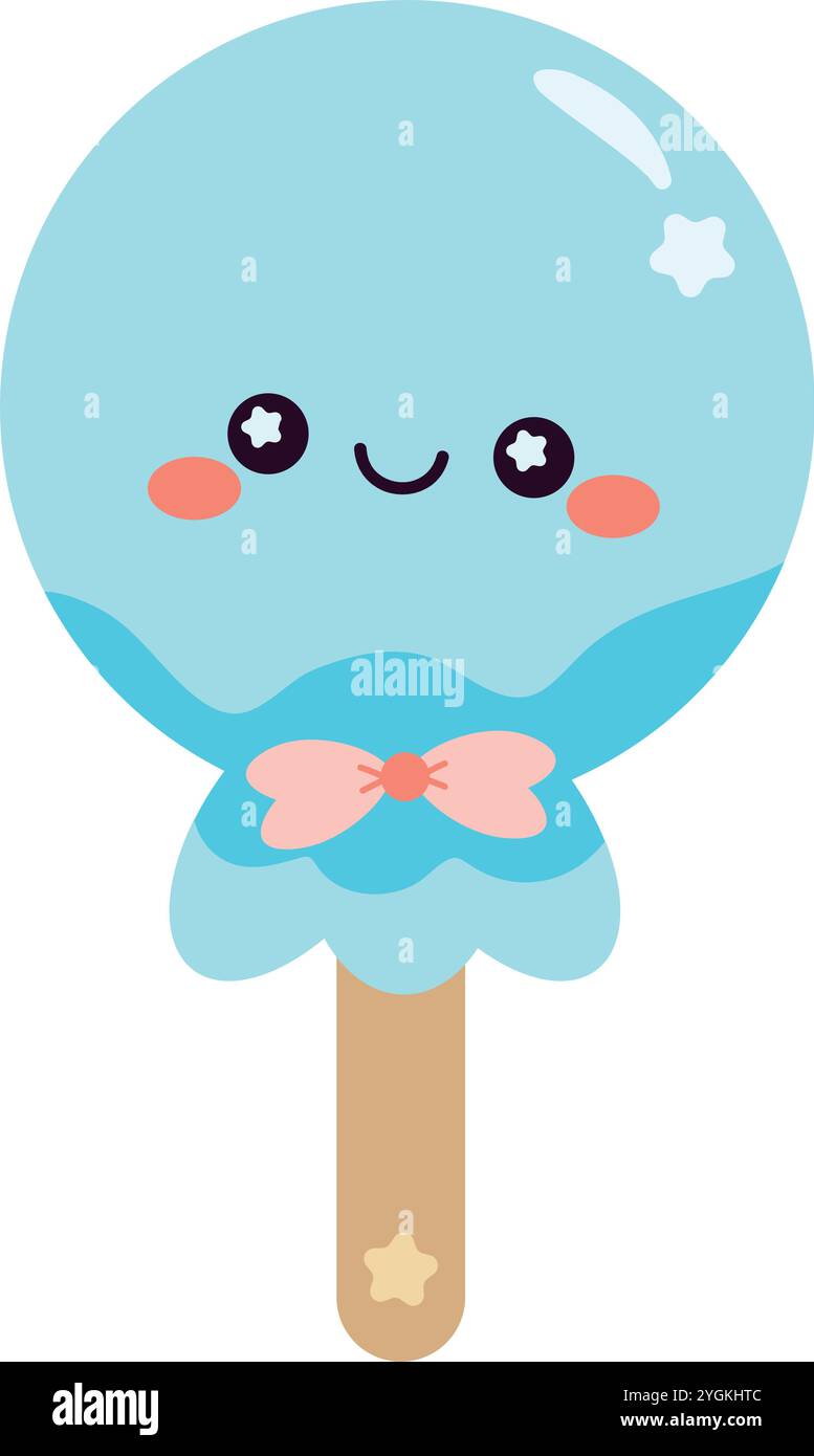 candy with stick kawaii Stock Vector Image & Art - Alamy