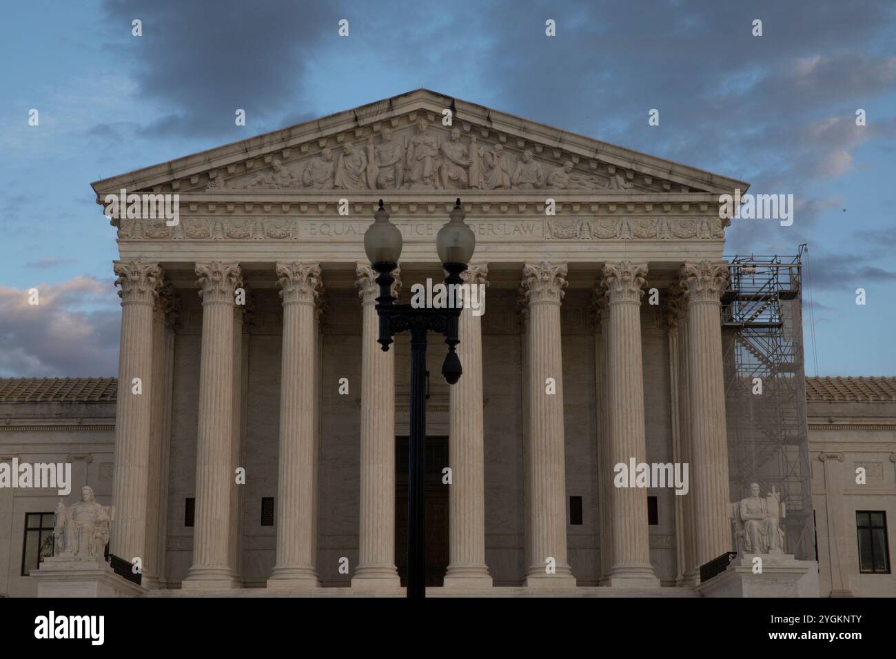 A view of the U.S. Supreme Court in the afternoon on November 07, 2024, in Washington, DC. The Supreme Court of the United States (SCOTUS) is the highest court in the federal judiciary of the United States. Stock Photo