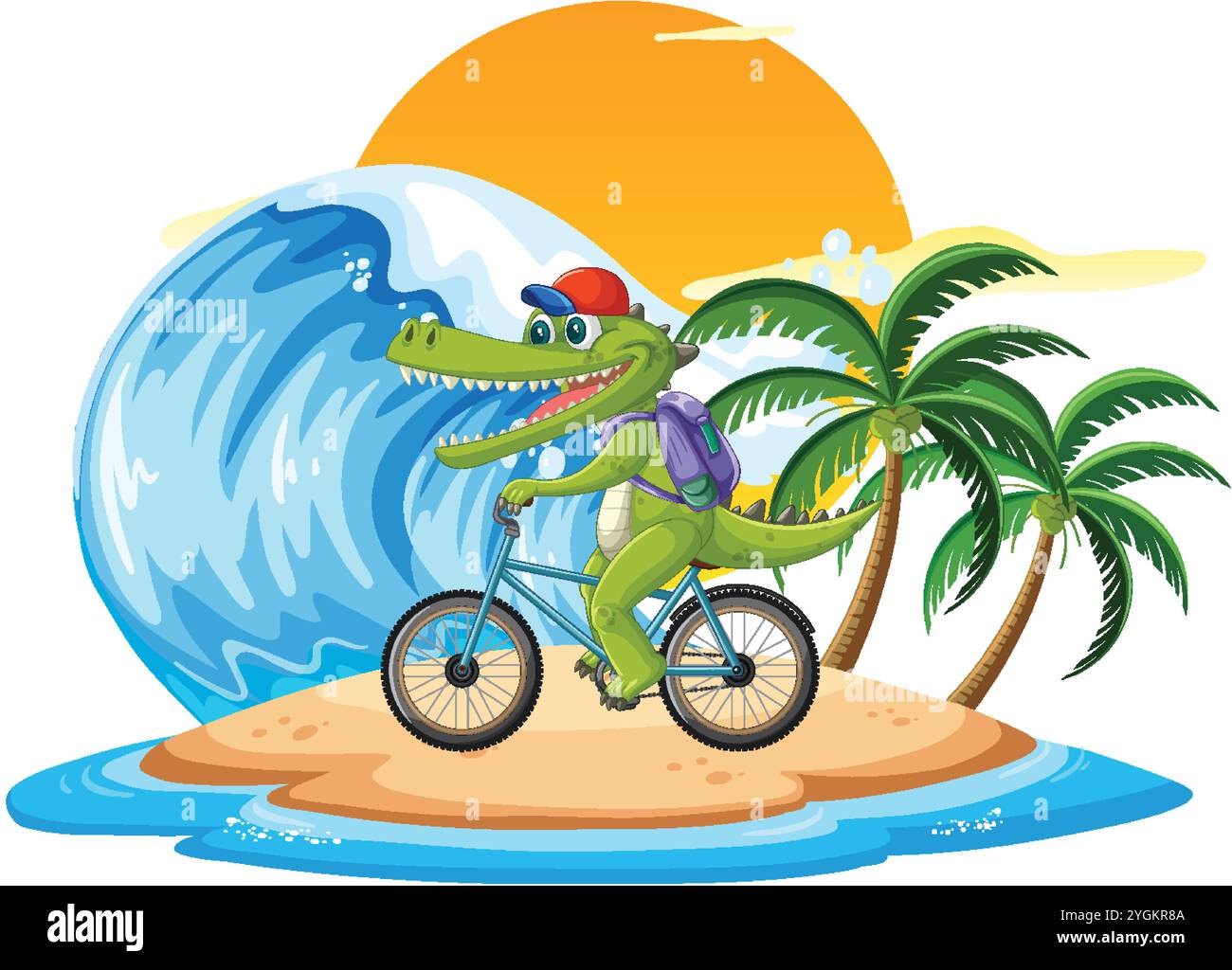 Crocodile water in water Cut Out Stock Images & Pictures - Alamy