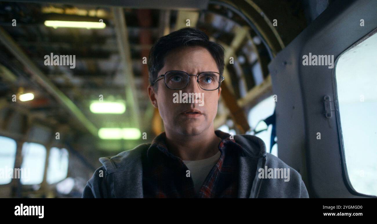 TOPHER GRACE in FLIGHT RISK (2025), directed by MEL GIBSON. Credit ...