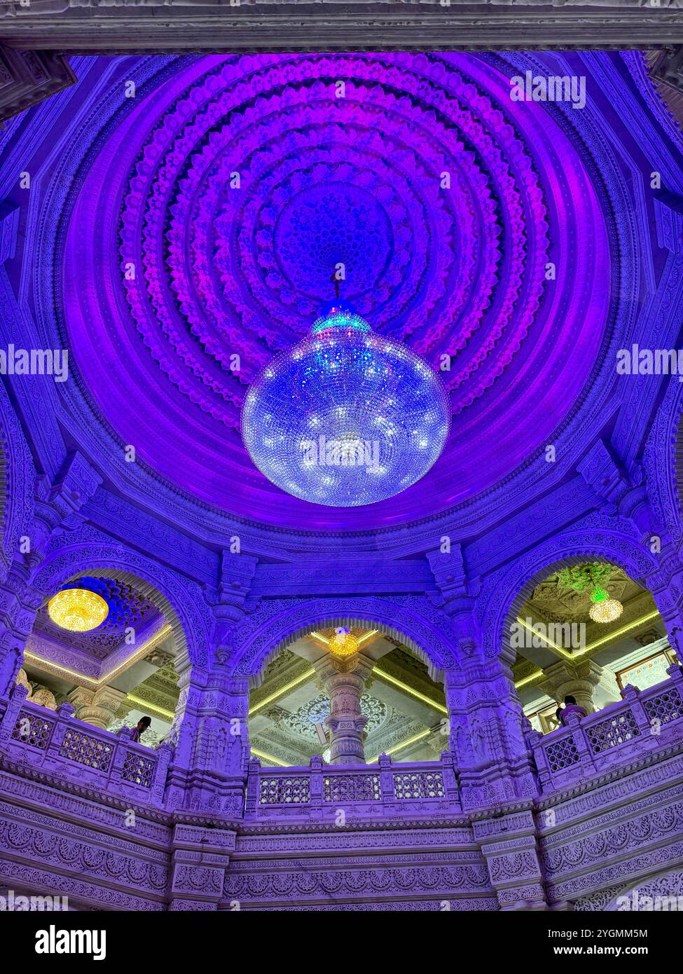 Prem Mandir , Hindu temple , Vrindavan , Mathura , Uttar Pradesh , India - completed in 2012 - Smartphone Captured Stock Image