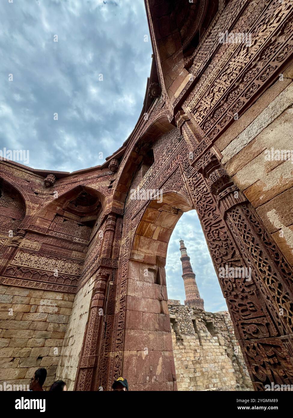 Qutub minar , Unesco world heritage site from the 12th century , Delhi , india - Smartphone Captured Stock Image