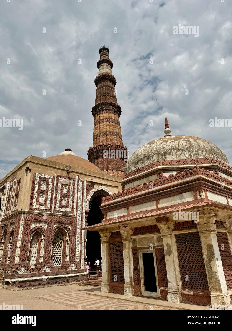 Qutub minar , Unesco world heritage site from the 12th century , Delhi , india - Smartphone Captured Stock Image