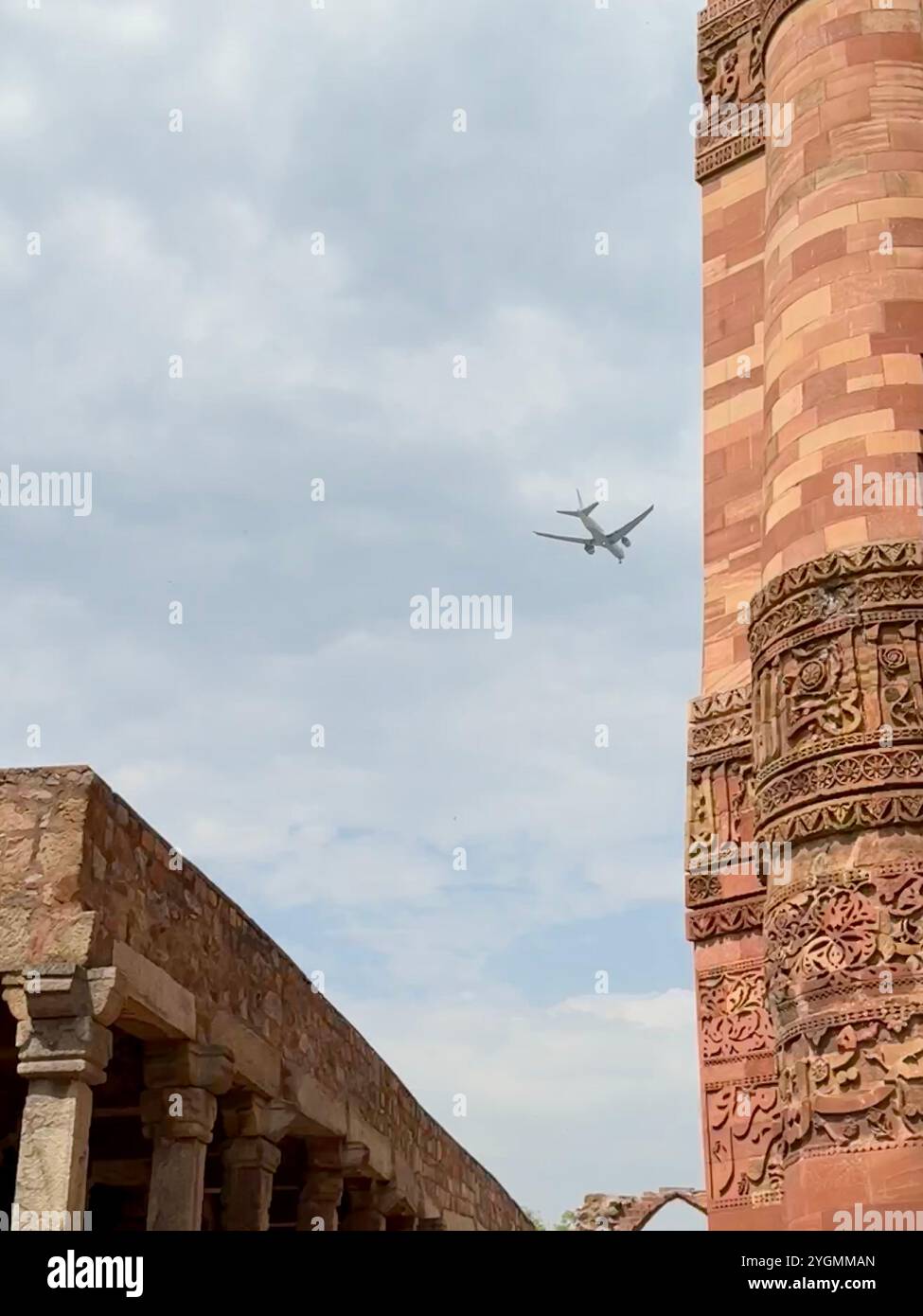 Qutub minar , Unesco world heritage site from the 12th century , Delhi , india - Smartphone Captured Stock Image
