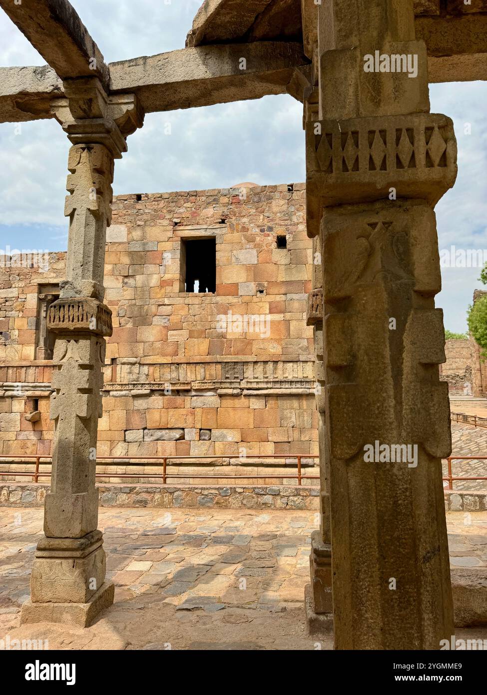 Qutub minar , Unesco world heritage site from the 12th century , Delhi , india - Smartphone Captured Stock Image