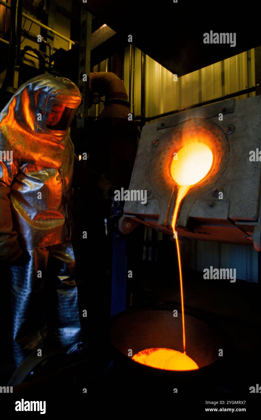 Gold refiner, Arizona, USA. Stock Photo