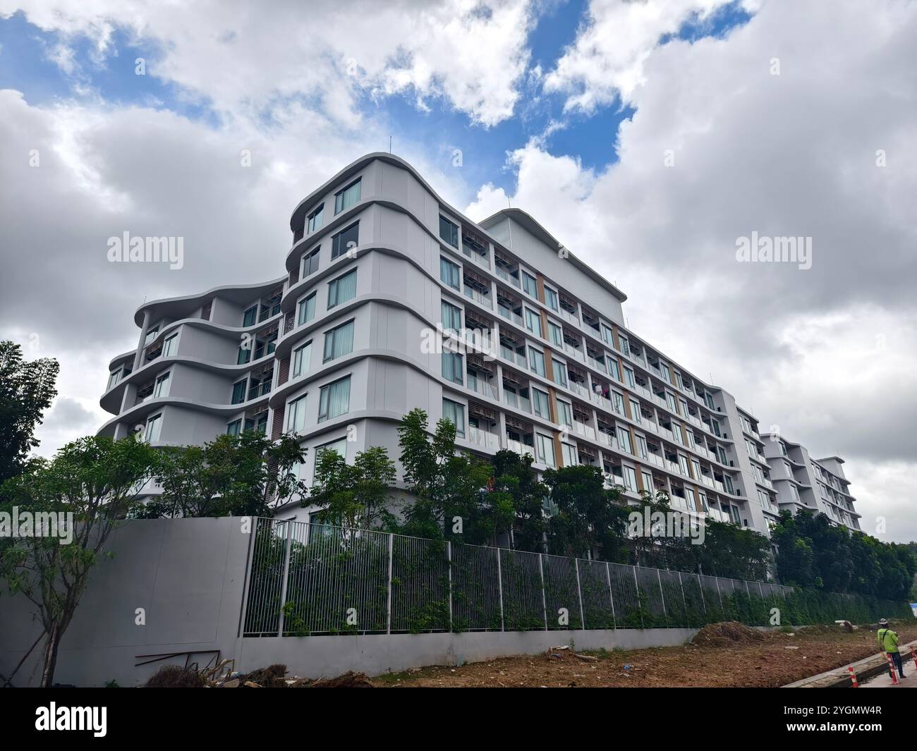 Modern buildings and city in interior structure hi-res stock ...