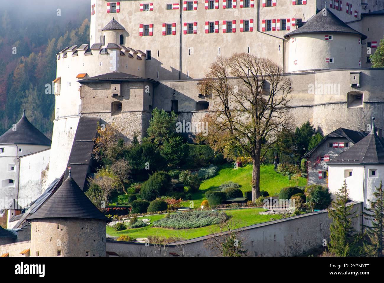 Medieval Hohenwerfen Castle - Austria Stock Photo - Alamy