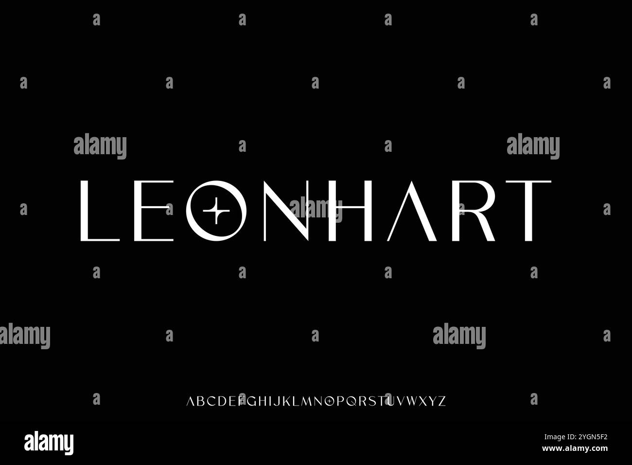 Elegant minimalist sans serif alphabet display font vector modern style ...