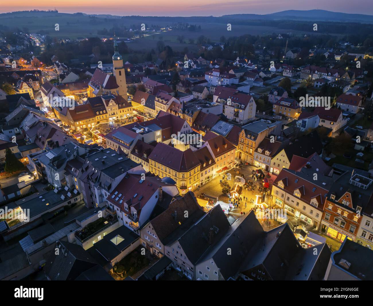 Unique in the whole of Germany! Every year on the first weekend in November, thousands of visitors make their way to the small town of Pulsnitz in eas Stock Photo