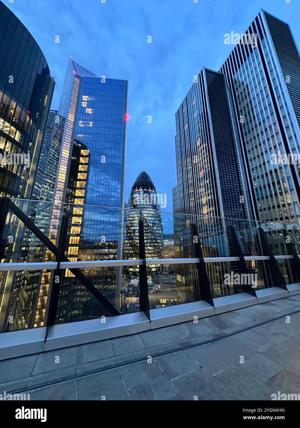 London views in The Garden at 120 - Smartphone Captured Stock Image