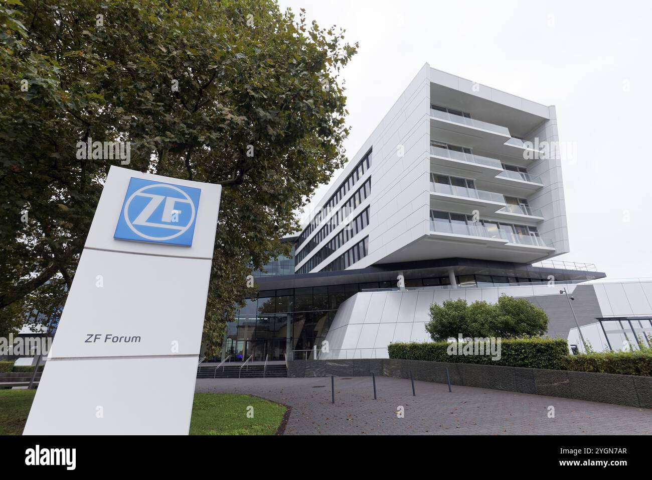 ZF Forum, corporate headquarters of the automotive supplier ZF Friedrichshafen AG, Friedrichshafen, Baden-Wuerttemberg, Germany, Europe Stock Photo