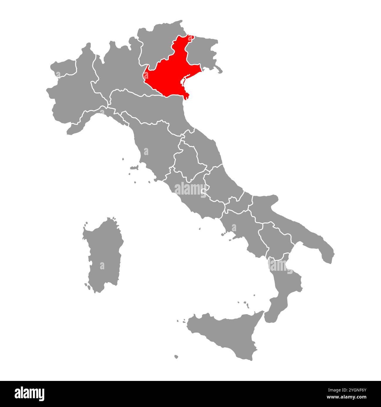 Italy Map Of Veneto Symbol Shape Travel Web Flat Concept Icon Web Italy Map Of Veneto Symbol Shape Travel Web Flat Concept Icon Web Vector Illustration 2YGNF6Y