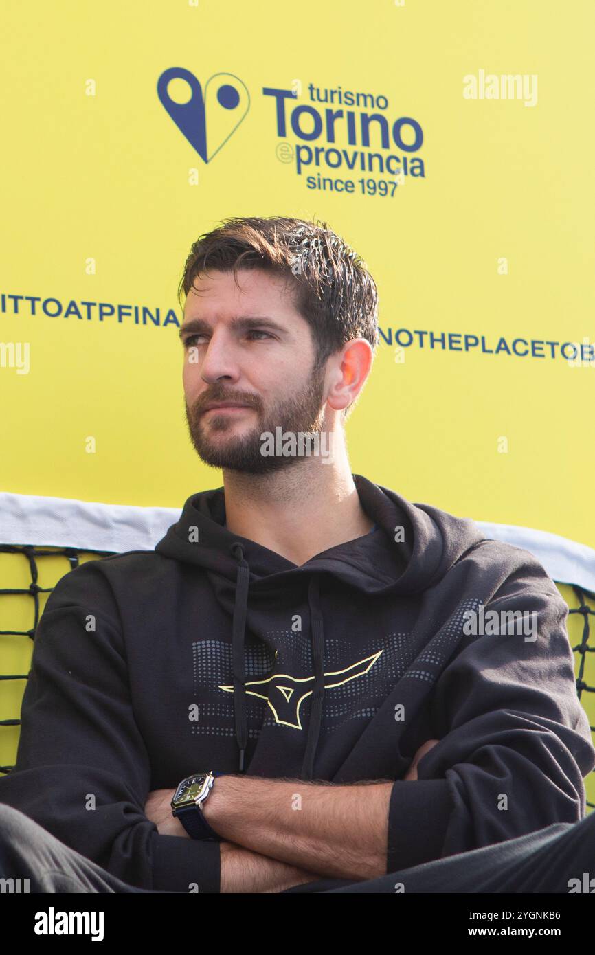 Torino, Italia. 08th Nov, 2024. Inaugurazione di Casa Tennis e Casa Gusto alla presenza di Andrea Vavassori in Piazza Castello a Torino, Italia - Venerdì, 8 Novembre 2024 - Cronaca - ( Foto Andrea Alfano/LaPresse ) Casa Tennis and Casa Gusto at the presence of Simone Bolelli and Andrea Vavassori in Piazza Castello. Turin, Italy - Friday, November 8, 2024 - News - ( Photo Andrea Alfano/LaPresse ) Credit: LaPresse/Alamy Live News Stock Photo