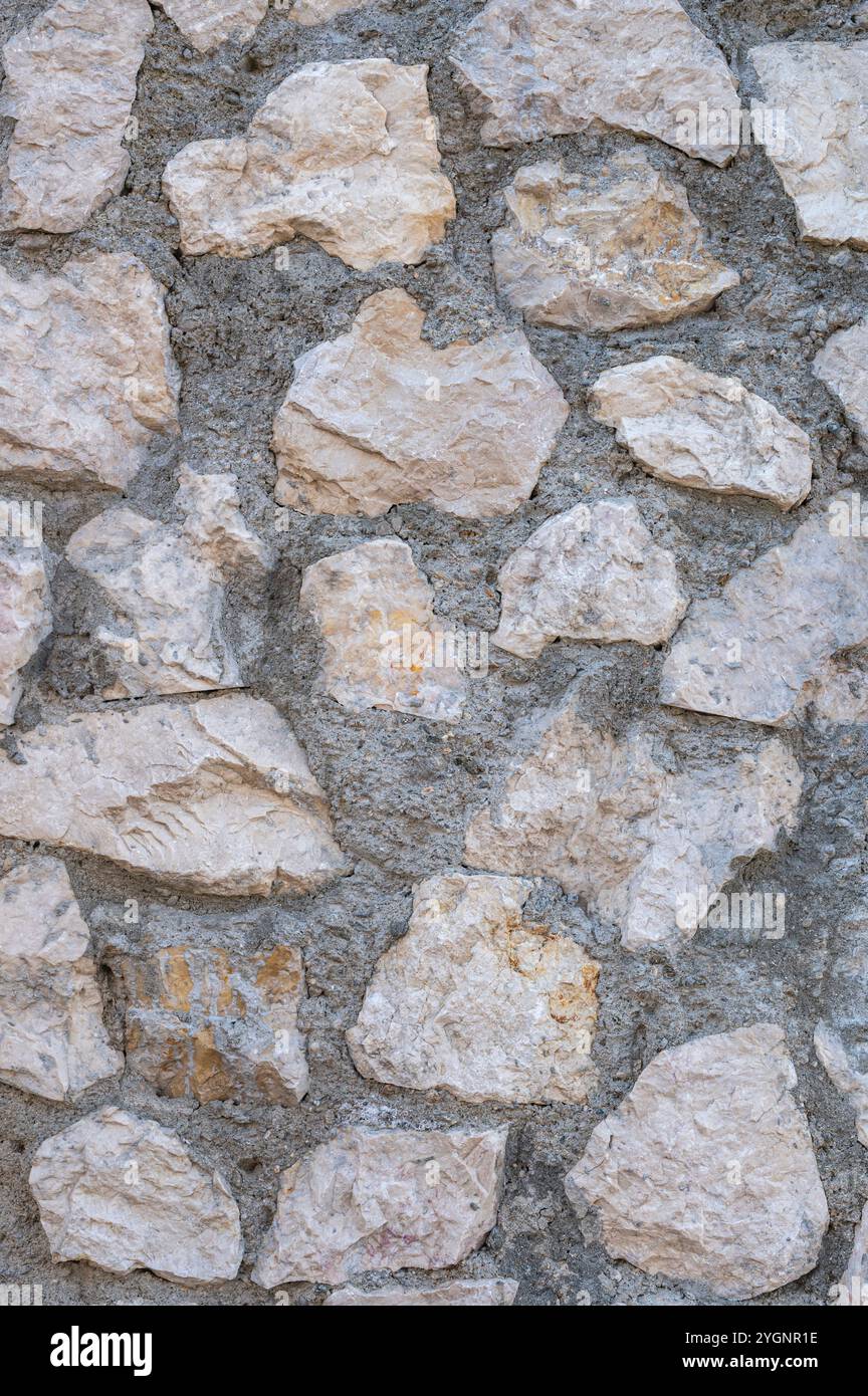 background with modern cement binder stone wall Stock Photo
