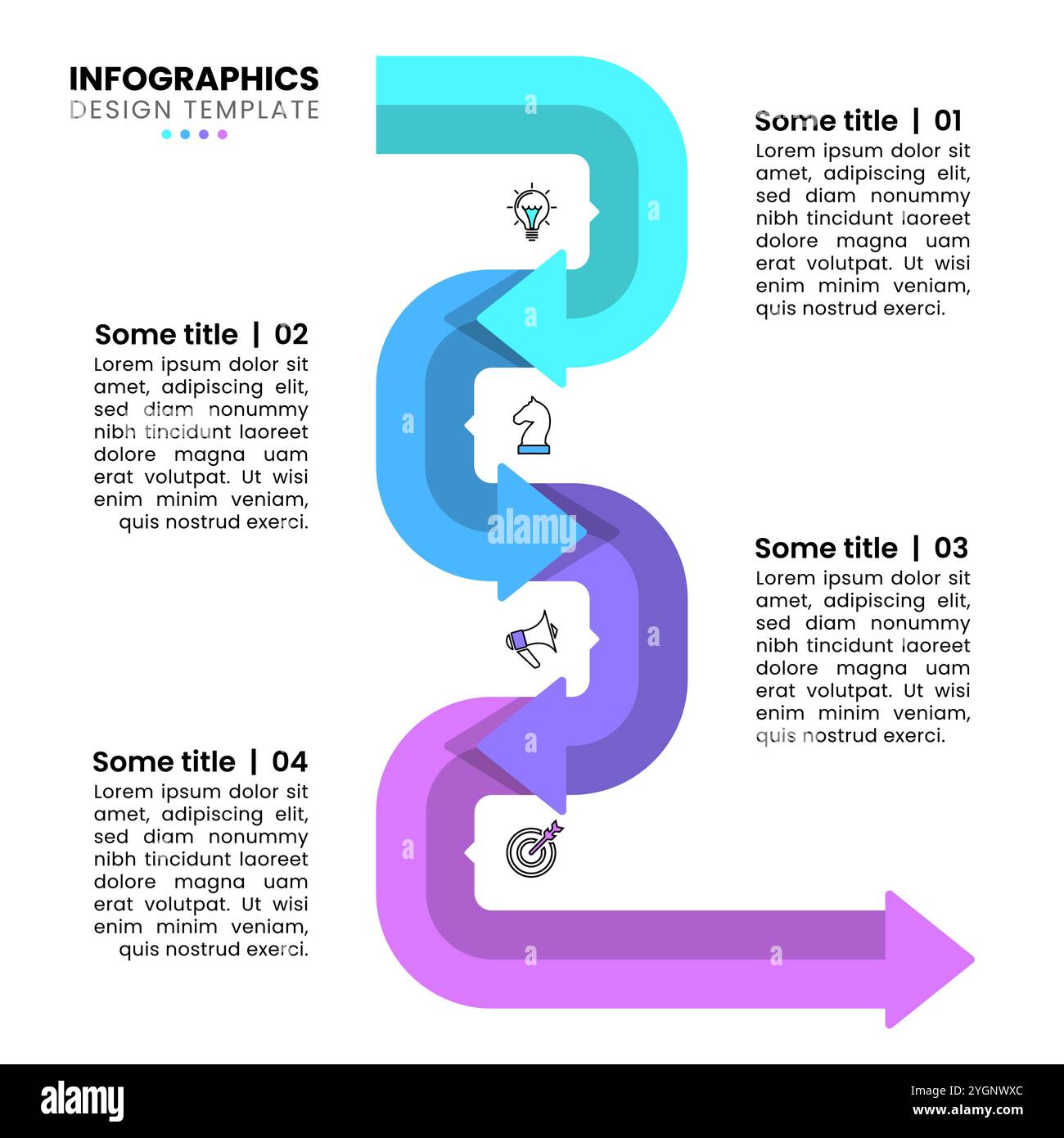 Infographic template with icons and 4 options or steps. Arrow. Can be ...