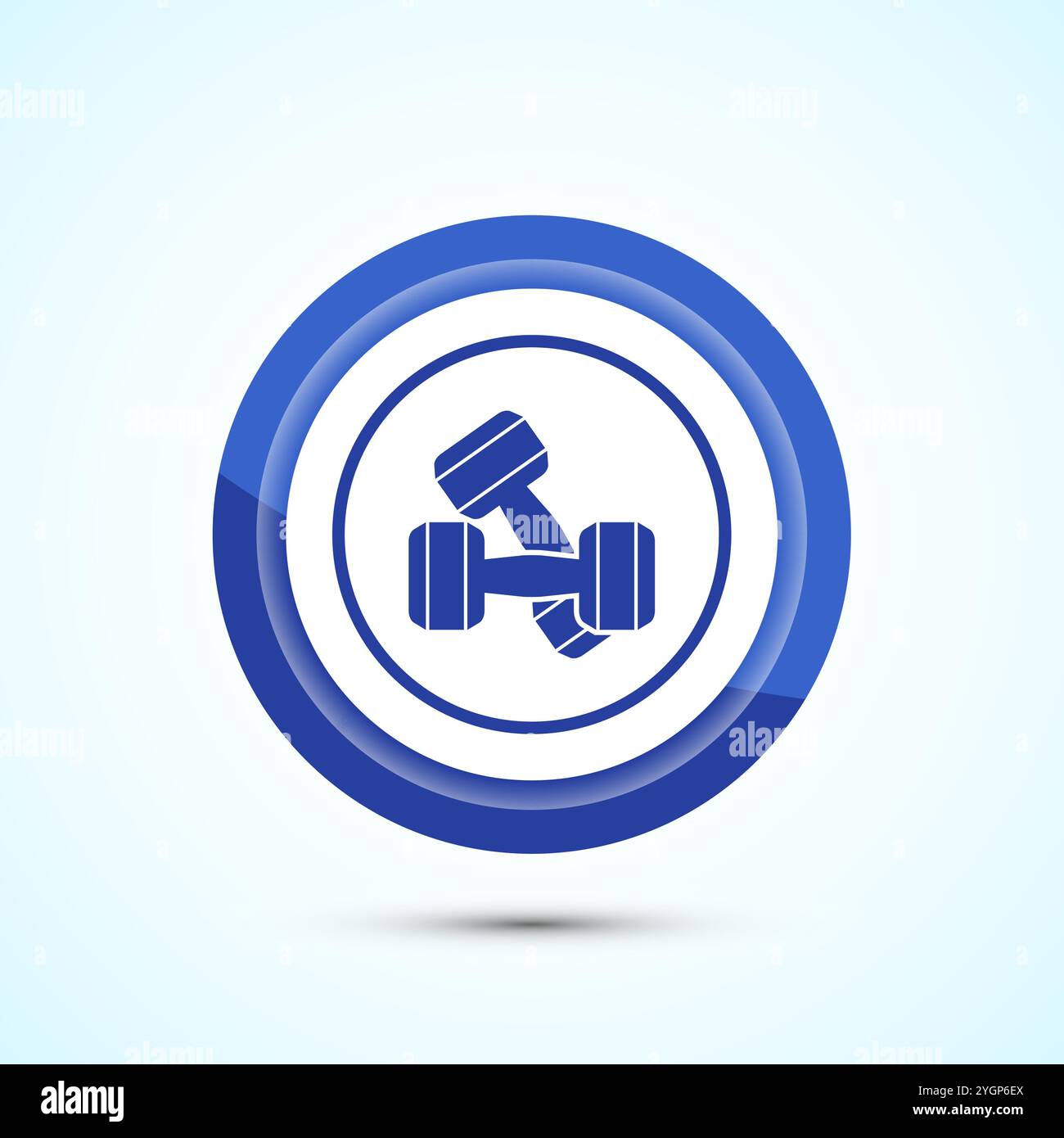 Dumbbell icon design for fitness, gym, exercise, weightlifting. Button ...